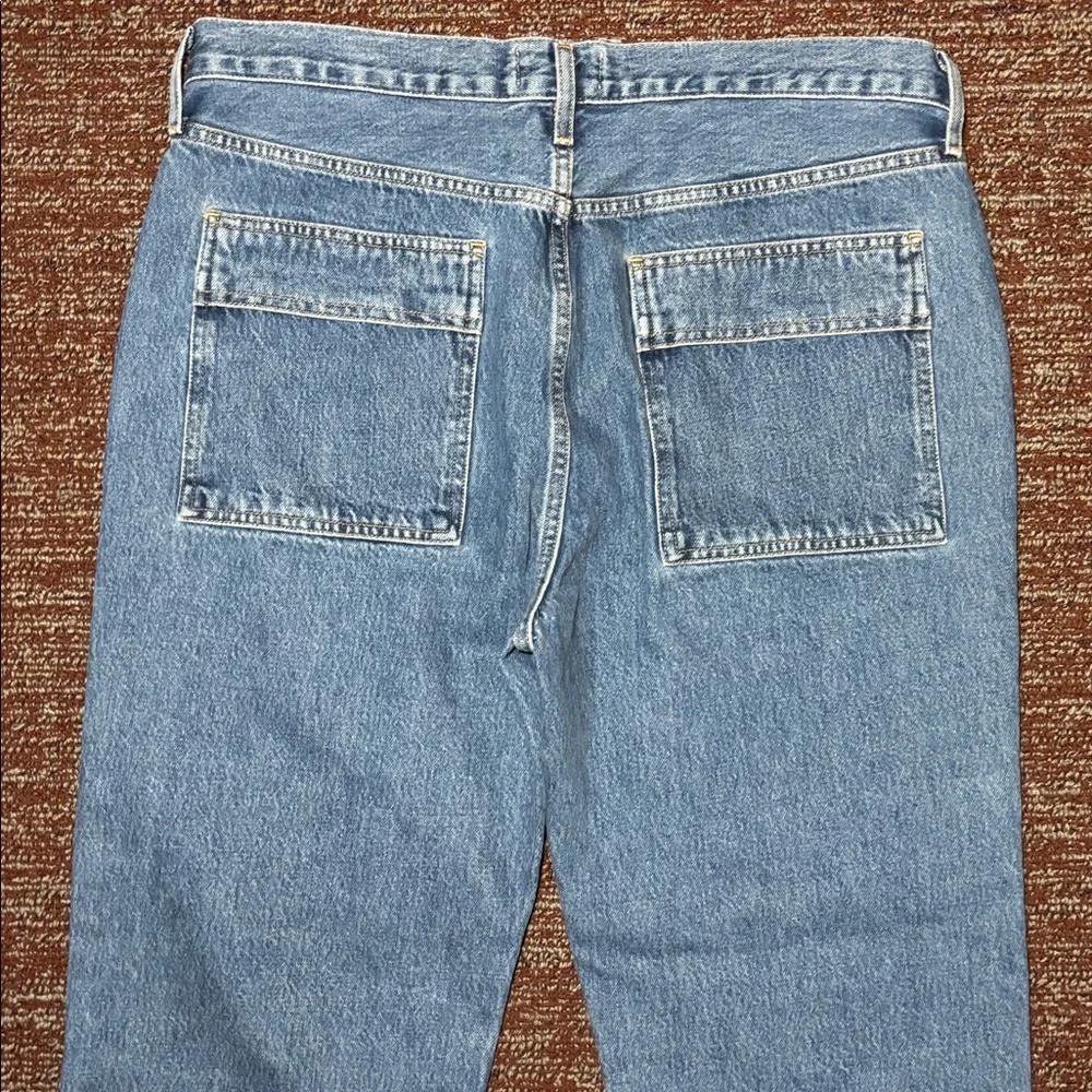 AGOLDE cooper cargo jeans medium wash wide leg baggy jeans size 31 (women’s 12) - Picture 14 of 15